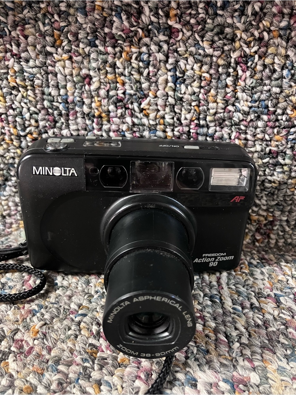 Freedom Action Zoom 90 Compact Film Camera - Black AS IS UNTESTED POWERS ON